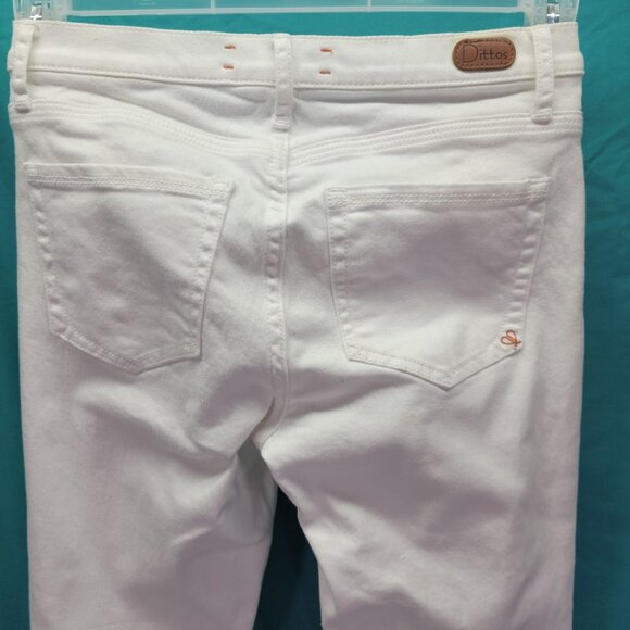 Dittos Womens White Skinny Mid Rise Jeans Size 25 - Picture 7 of 9